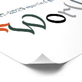 World Word Blue Heron Poster (Ecke)