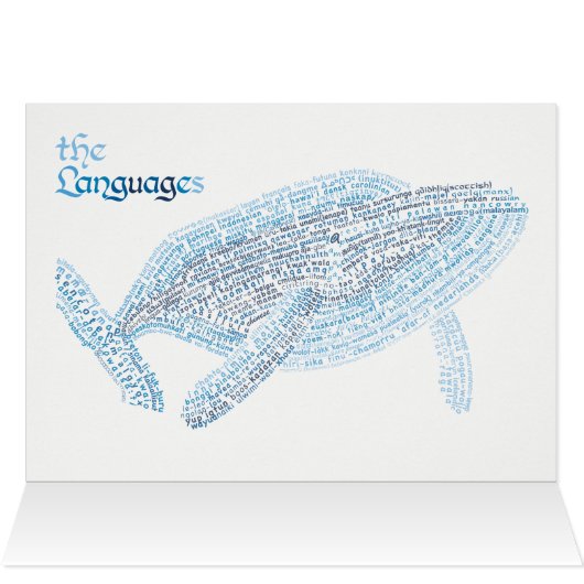 World Word Blue Whale Card (Innenansicht Horizontal (Oben))