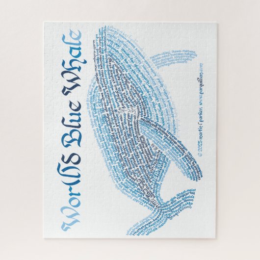 World Word Blue Whale Puzzle (Vertikal)