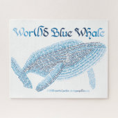 World Word Blue Whale Puzzle (Horizontal)