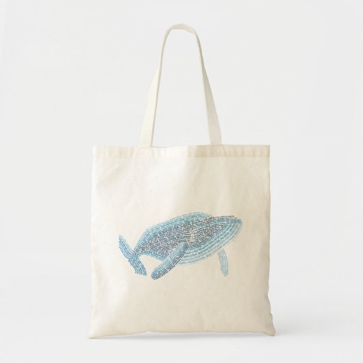 World Word Blue Whale Tasche (Vorne)