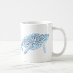 World Word Blue Whale Tasse