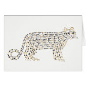 World Word Clouded Leopard Card (Vorderseite (Horizontal))