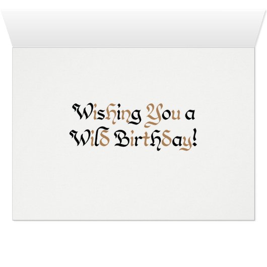 World Word Clouded Leopard Card (Innenansicht Horizontal (Unten))