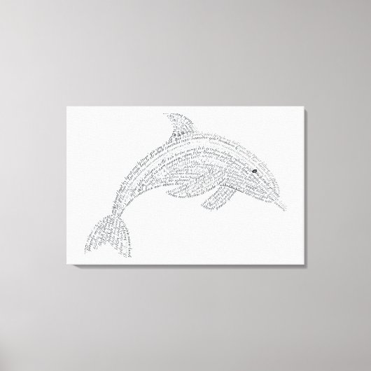 World Word Dolphin Canvas Print Leinwanddruck (Vorderseite)