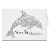 World Word Dolphin Card - mit Titel (Vorderseite (Horizontal))