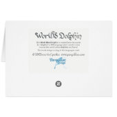 World Word Dolphin Card - mit Titel (Rückseite Horizontal)