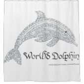 World Word Dolphin Duschvorhang (Vorderseite)