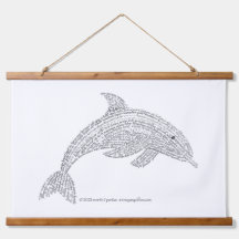 World Word Dolphin Tapestry