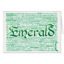 World Word Emerald Anniversary Card