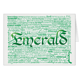World Word Emerald Anniversary Card