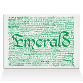 World Word Emerald Anniversary Card (Innenansicht Horizontal (Oben))