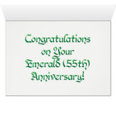 World Word Emerald Anniversary Card (Innenansicht Horizontal (Unten))