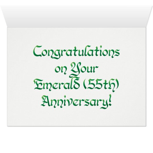 World Word Emerald Anniversary Card (Innenansicht Horizontal (Unten))