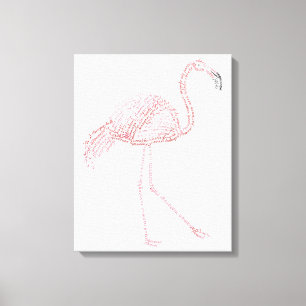 World Word Flamingo Canvas Print Leinwanddruck