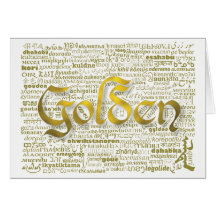 World Word Golden Anniversary Card