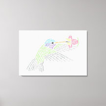 World Word Hummingbird Canvas Print