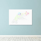 World Word Hummingbird Canvas Print Leinwanddruck (Insitu (Holzboden))