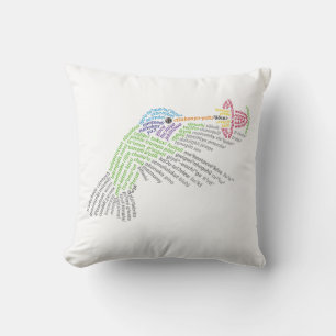 World Word Hummingbird Pillow Kissen