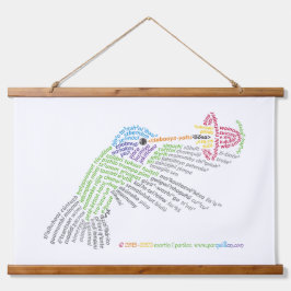 World Word Hummingbird Tapestry Wandteppich Mit Holzrahmen