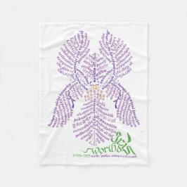 World Word Iris Fleece Blanket
