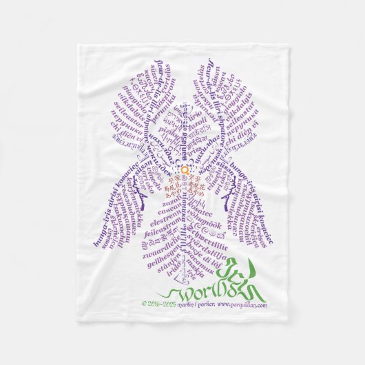World Word Iris Fleece Blanket (Vorderseite)