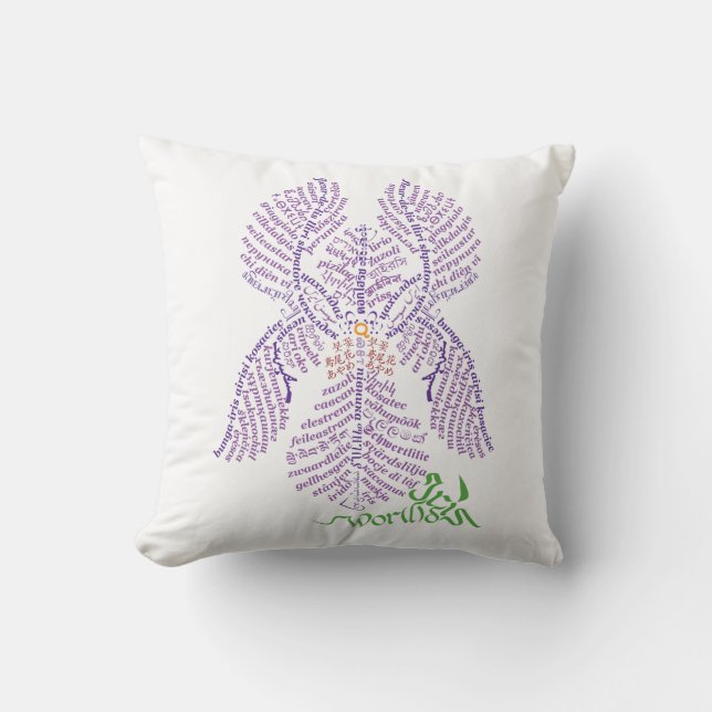 World Word Iris Pillow Kissen (Vorderseite)