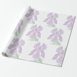 World Word Iris Wrapping Paper Geschenkpapier