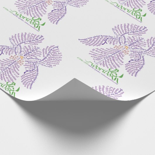 World Word Iris Wrapping Paper Geschenkpapier (Ecke)