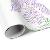 World Word Iris Wrapping Paper Geschenkpapier (Rolleneckpunkt)