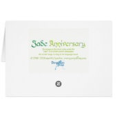 World Word Jade Anniversary Card (Rückseite Horizontal)