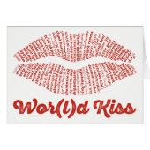 World Word Kiss Card (Vorderseite (Horizontal))