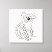 World Word Koala Canvas Print Leinwanddruck (Vorderseite)