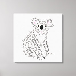 World Word Koala Canvas Print Leinwanddruck