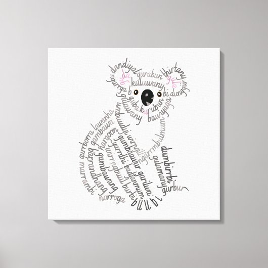 World Word Koala Canvas Print Leinwanddruck (Vorderseite)