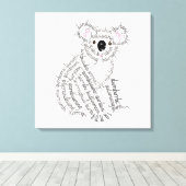 World Word Koala Canvas Print Leinwanddruck (Insitu (Holzboden))