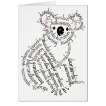 World Word Koala Card