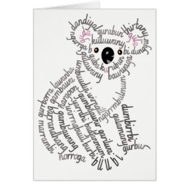 World Word Koala Card