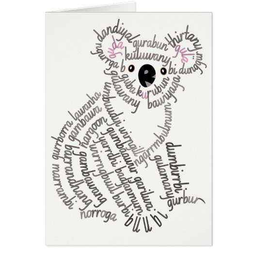 World Word Koala Card (Vorne)