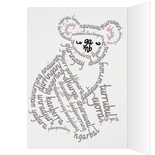 World Word Koala Card (Innen (Links))