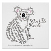 World Word Koala Poster (Vorderseite)