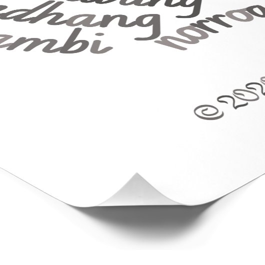 World Word Koala Poster (Ecke)