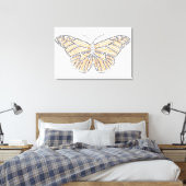 World Word Monarch Butterfly Canvas Print Leinwanddruck (Insitu (Schlafzimmer))