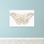 World Word Monarch Butterfly Canvas Print Leinwanddruck (Insitu (Holzboden))