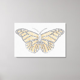 World Word Monarch Butterfly Canvas Print Leinwanddruck