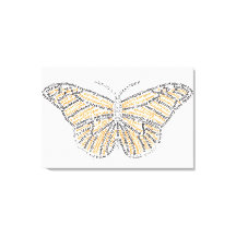 World Word Monarch Butterfly Canvas Print