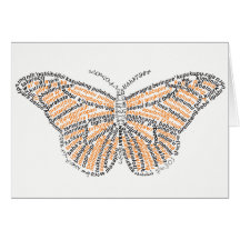 World Word Monarch Butterfly Card