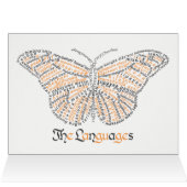 World Word Monarch Butterfly Card (Innenansicht Horizontal (Oben))