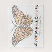 World Word Monarch Butterfly Puzzle (Vertikal)