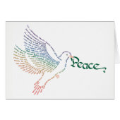 World Word Peace Dove Card (Vorderseite (Horizontal))